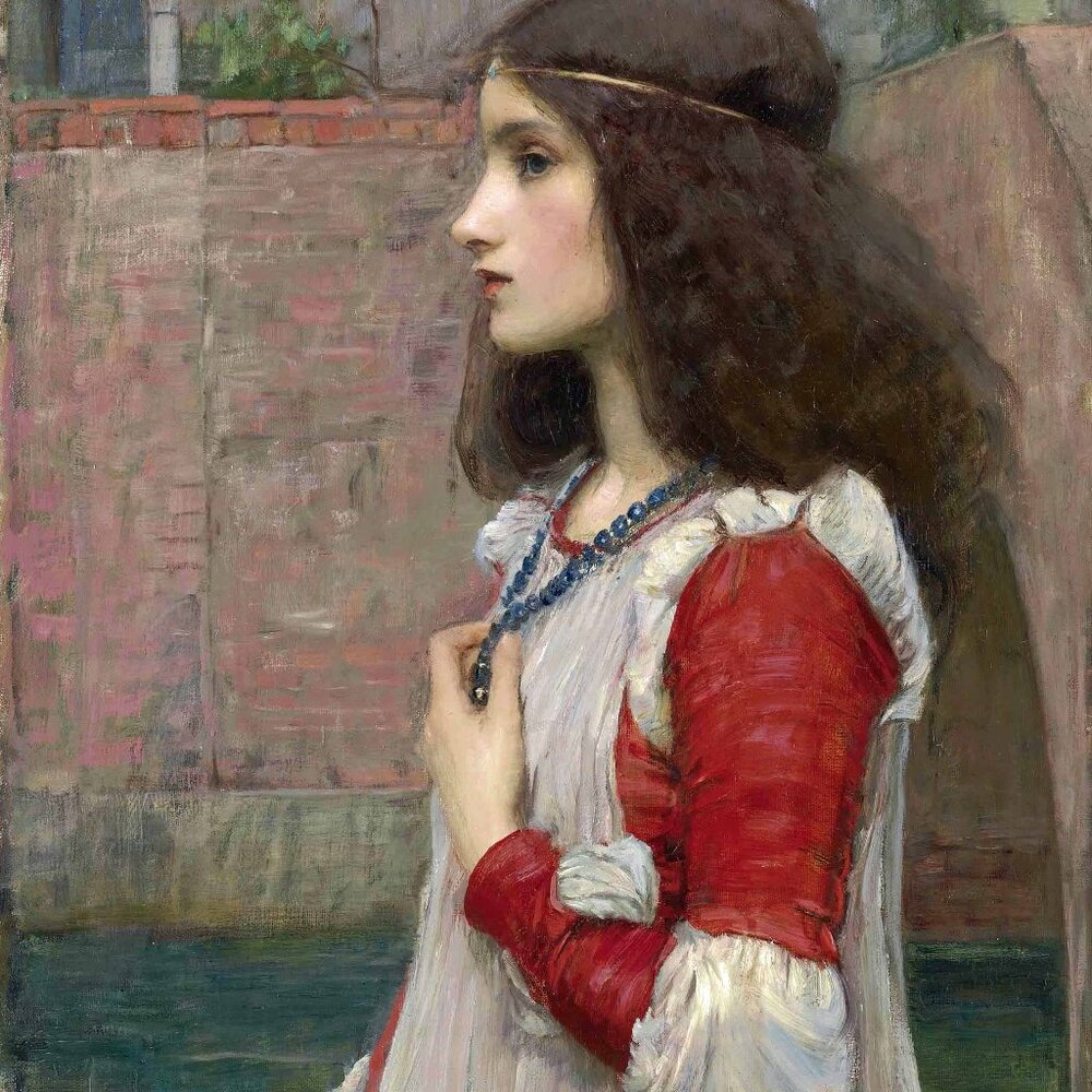 JULIET Art Print: 8"by10" Reproduction. Coquette Girl Perfection! Red & White